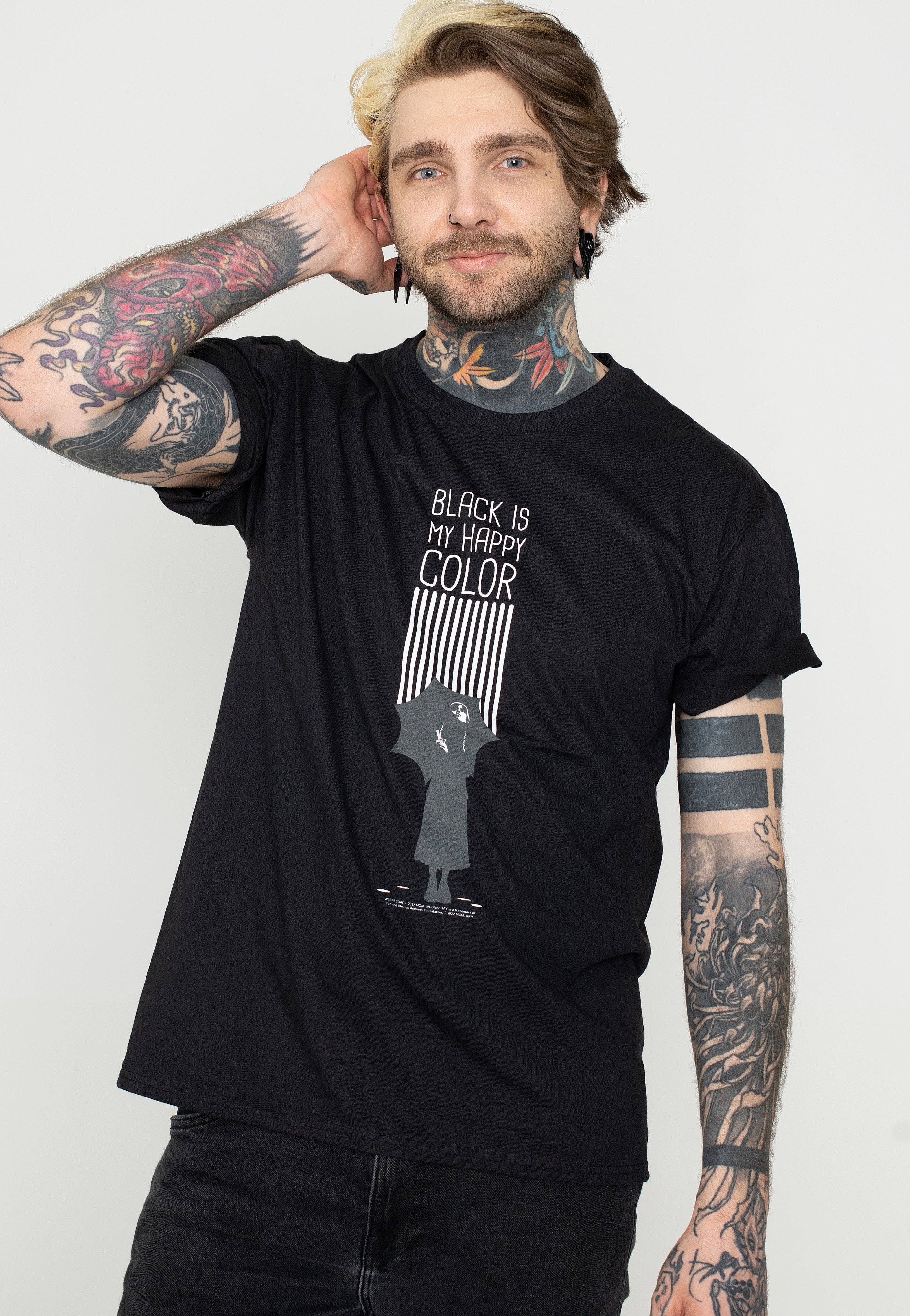 Wednesday Addams - Happy Color - T-Shirt | Men-Image