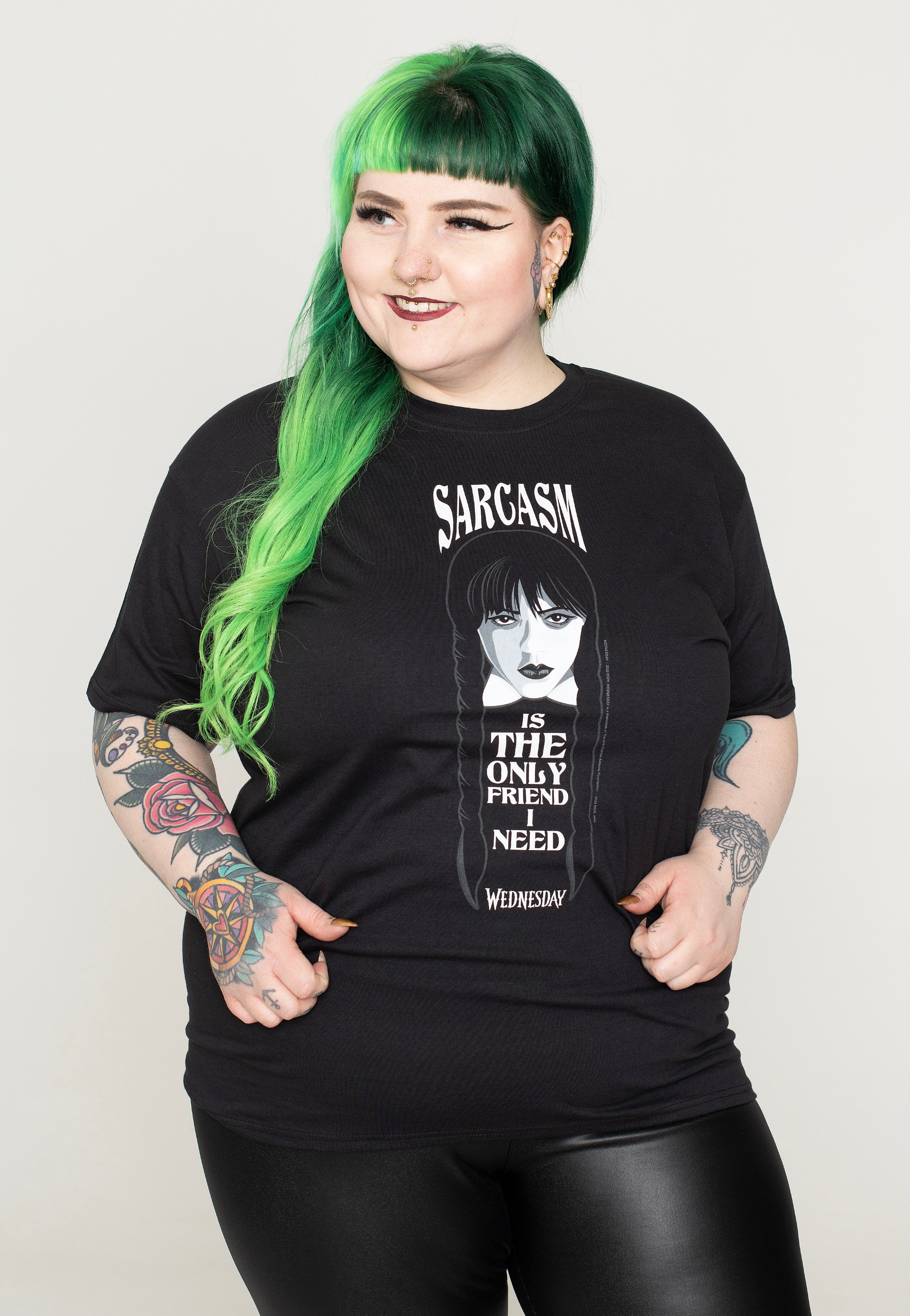 Wednesday Addams - Sarcasm Only Friend - T-Shirt | Women-Image