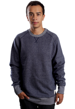 Wemoto - Kenny Indigo Melange - Sweater | Men-Image