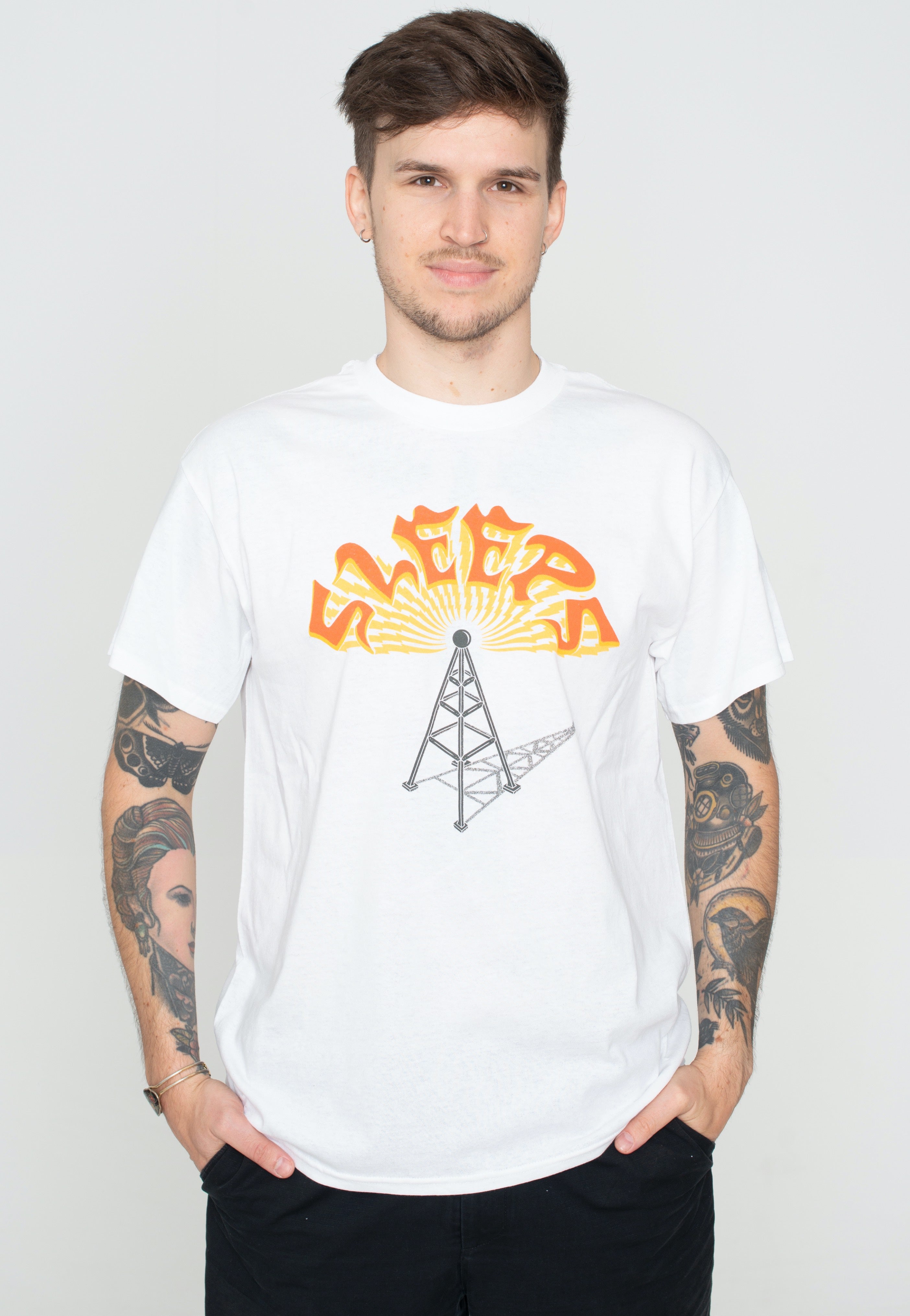 While She Sleeps - Broadcast White - T-Shirt | Men-Image