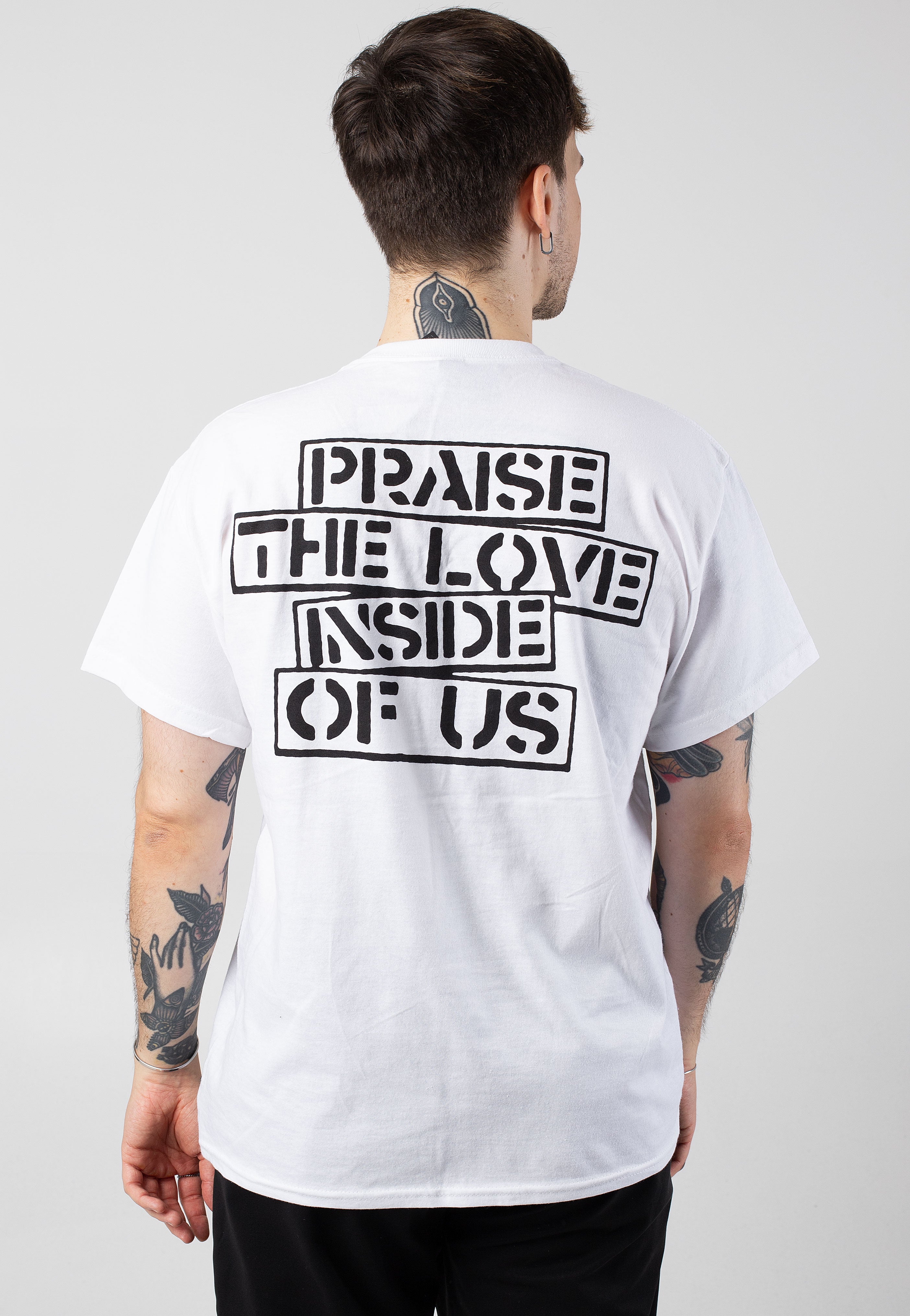 While She Sleeps - Praise The Love White - T-Shirt | Men-Image