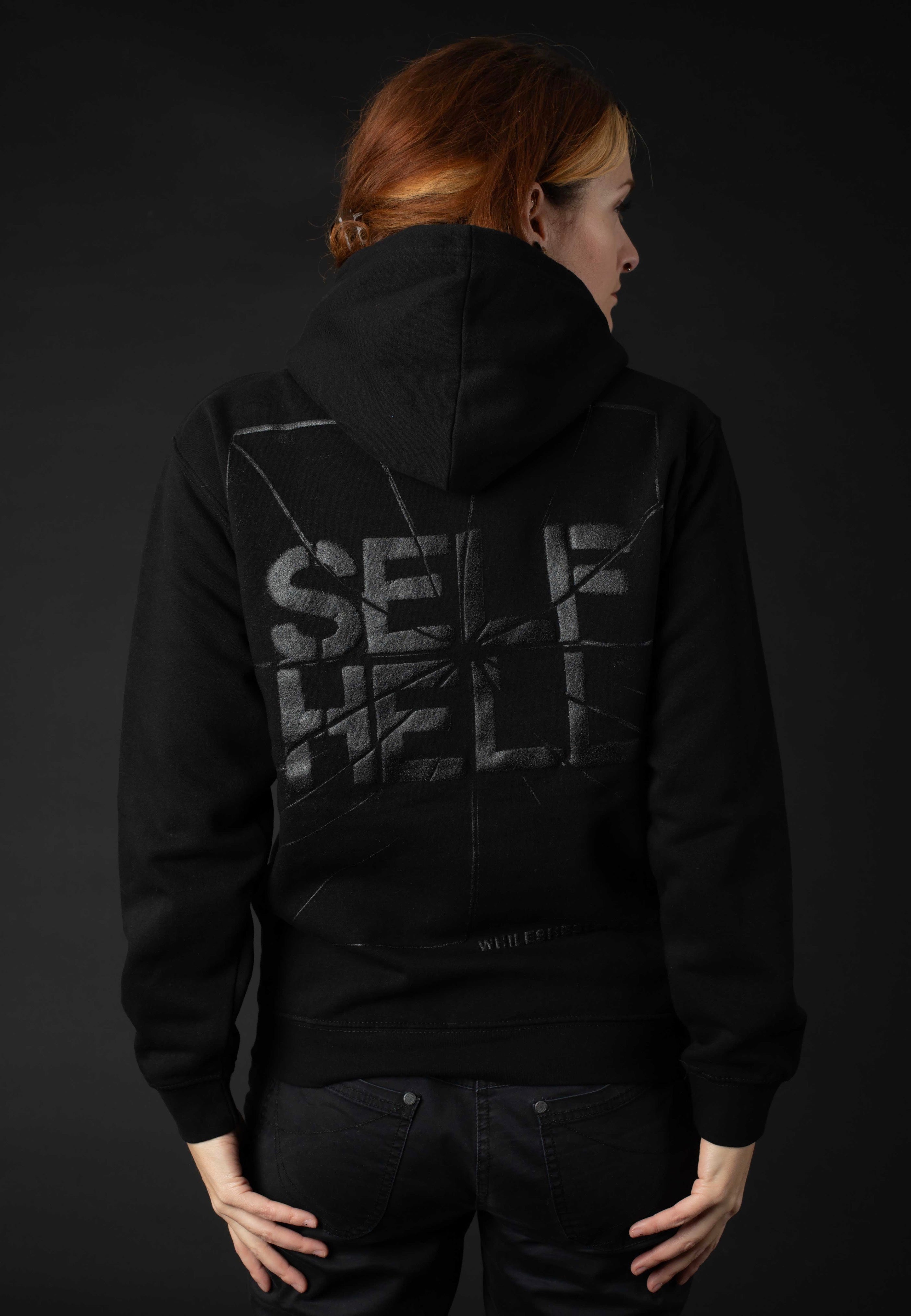 While She Sleeps - Self Hell Smash Limited Black On Black - Hoodie | Women-Image