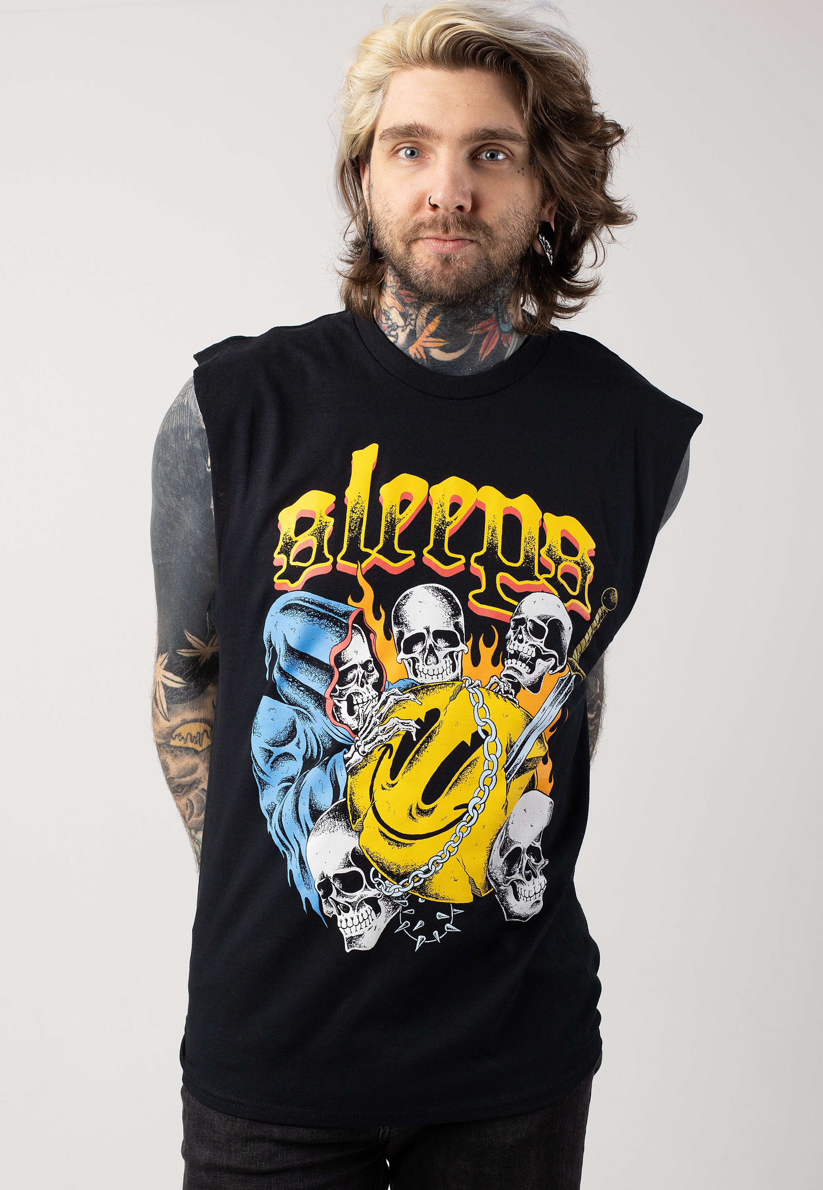 While She Sleeps - Smiley - Sleeveless | Men-Image