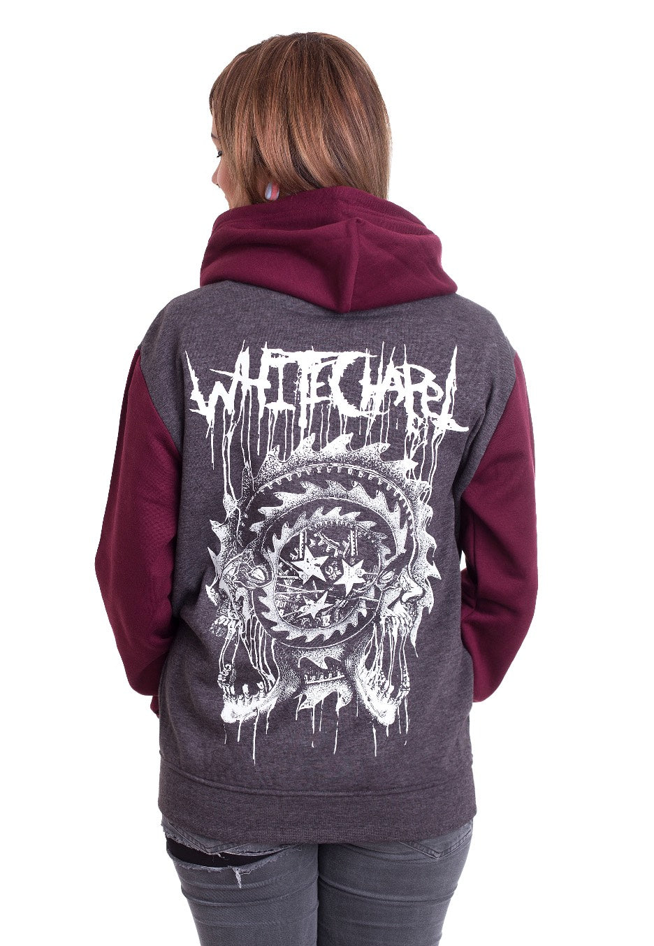 Whitechapel - Jaws Charcoal/Burgundy - Zipper | Women-Image