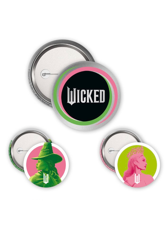 Wicked - Elphaba & Glinda Badge Pack - Button | Neutral-Image