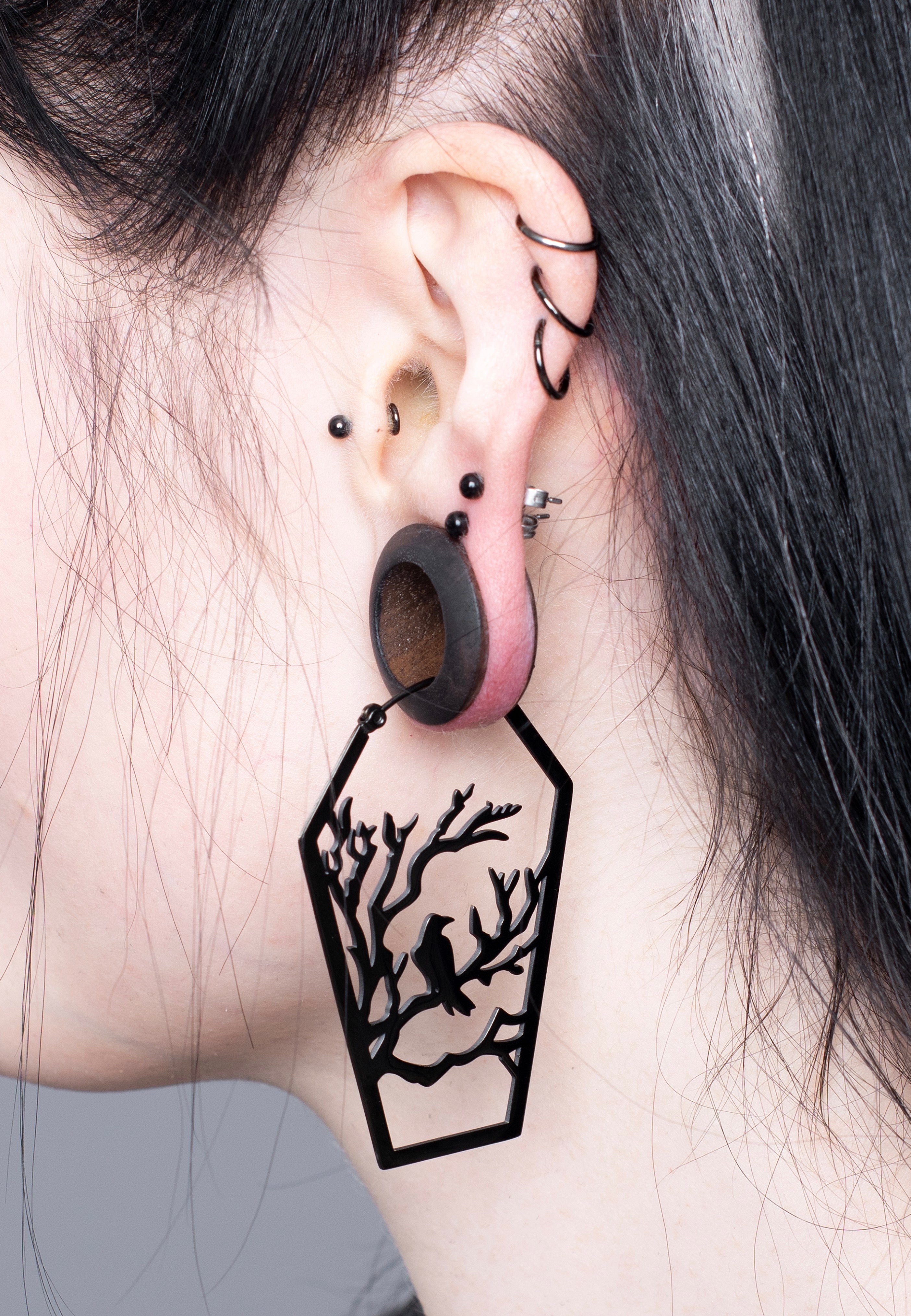 Wildcat - Raven Black - Earrings | Neutral-Image