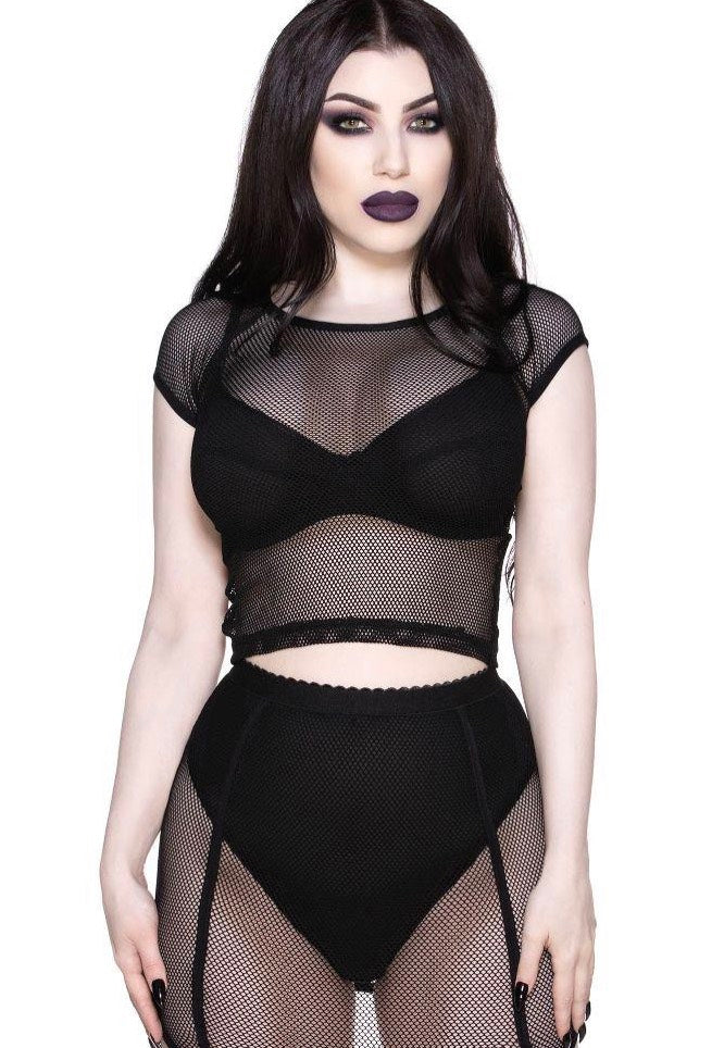 Killstar - Wildchild Fishnet Black - Top | Women-Image