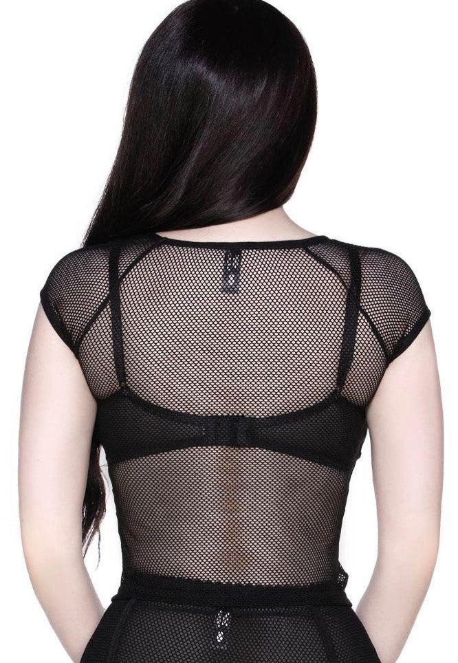 Killstar - Wildchild Fishnet Black - Top | Women-Image