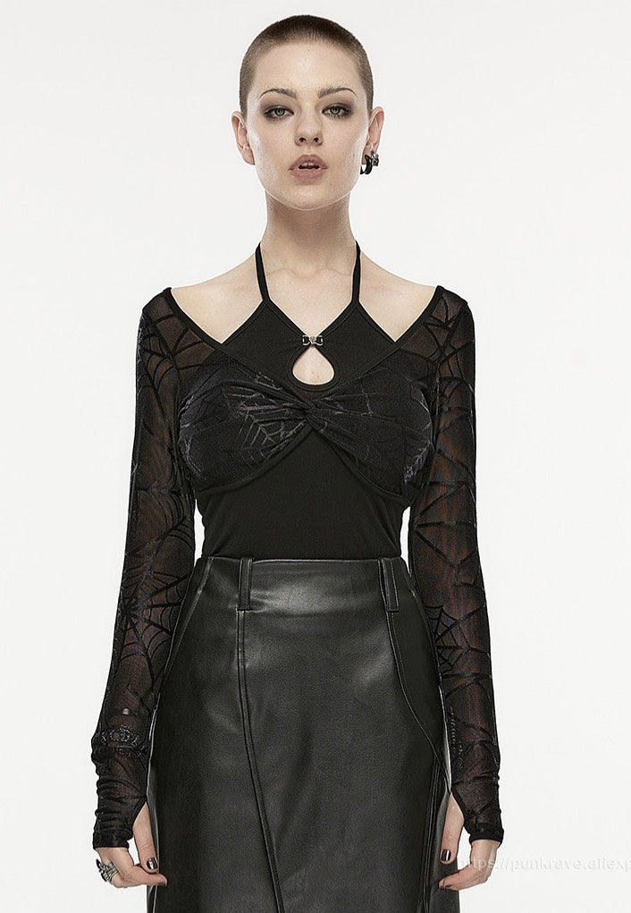 Punk Rave - Witch Bitch Halterneck Black - Top | Women-Image