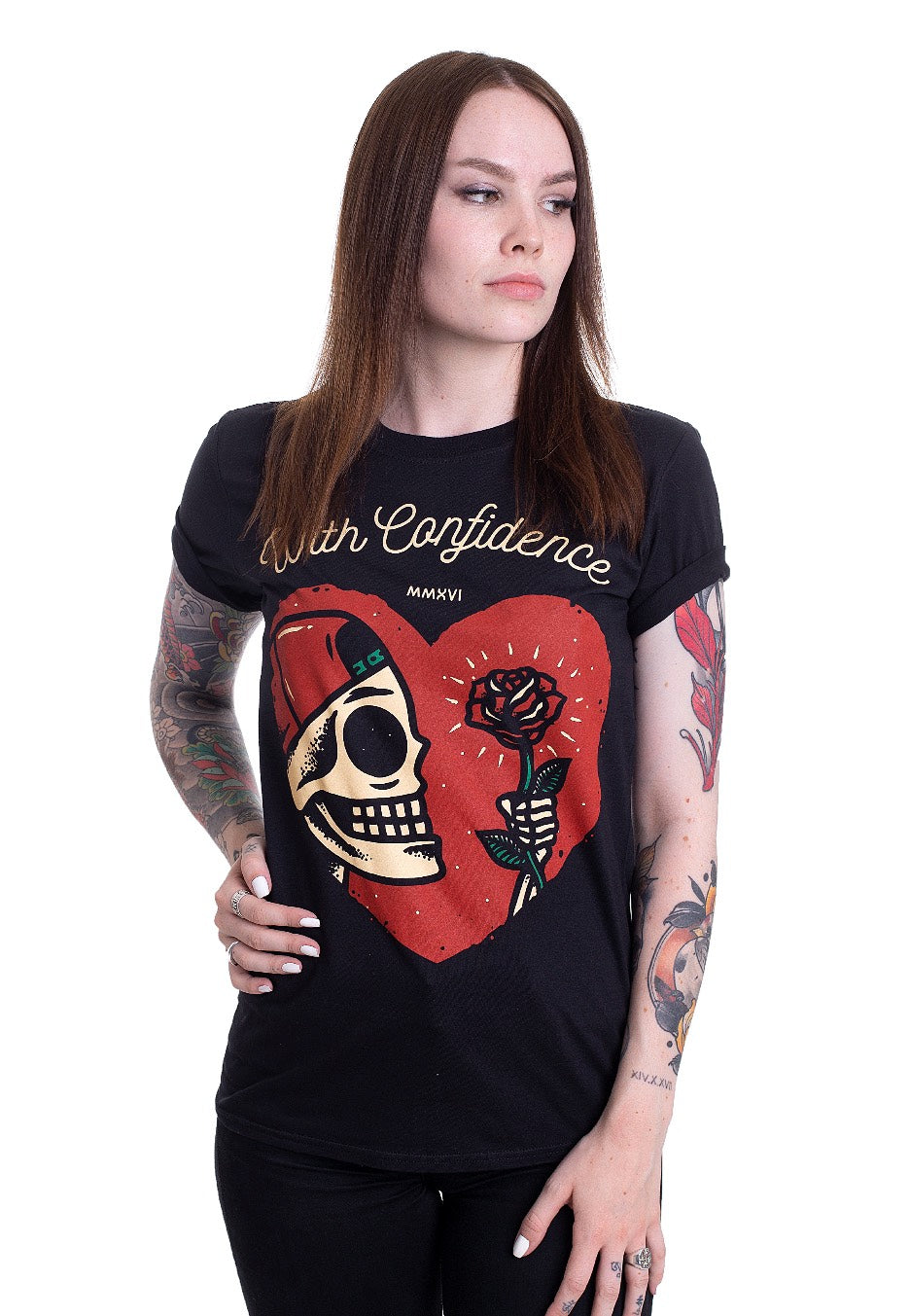 With Confidence - Heart - T-Shirt | Women-Image