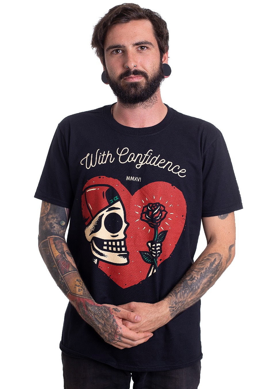 With Confidence - Heart - T-Shirt | Men-Image