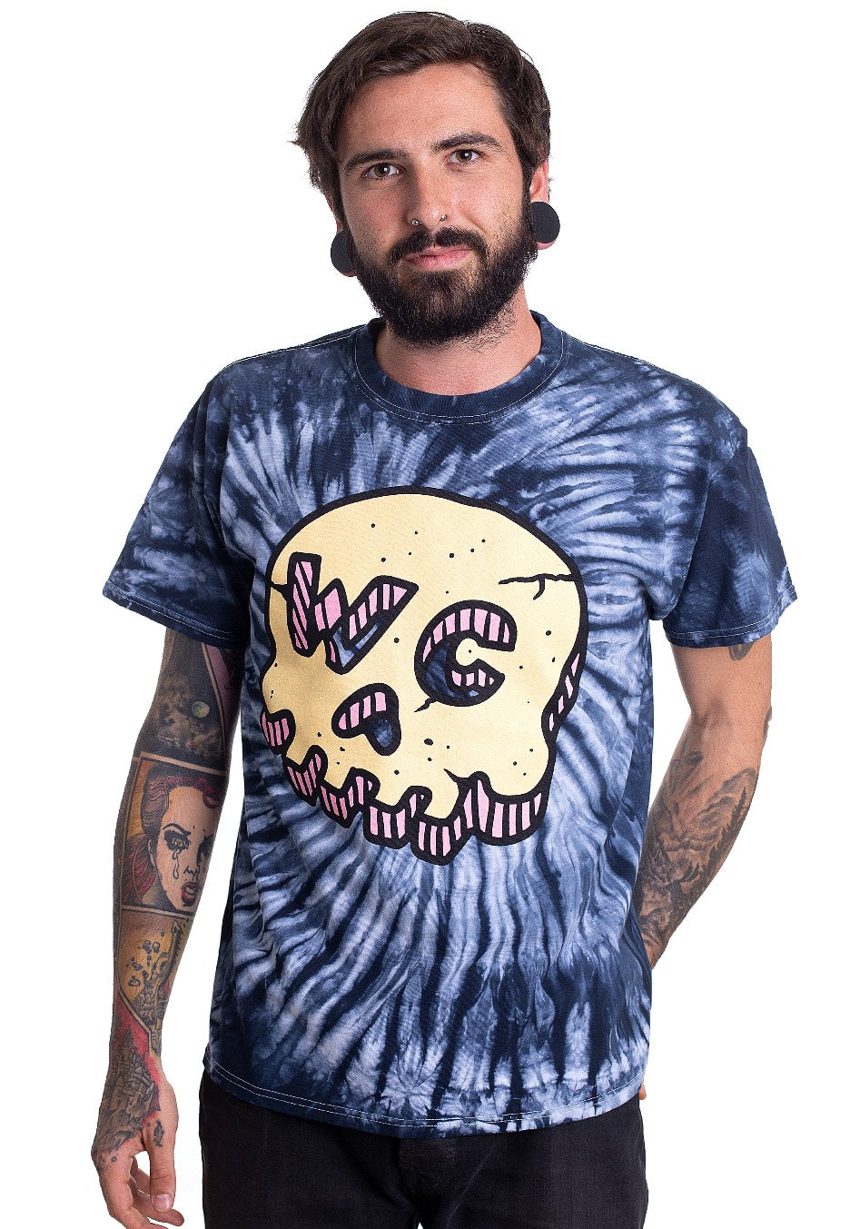 With Confidence - Skull Blue Tie Dye - T-Shirt | Men-Image