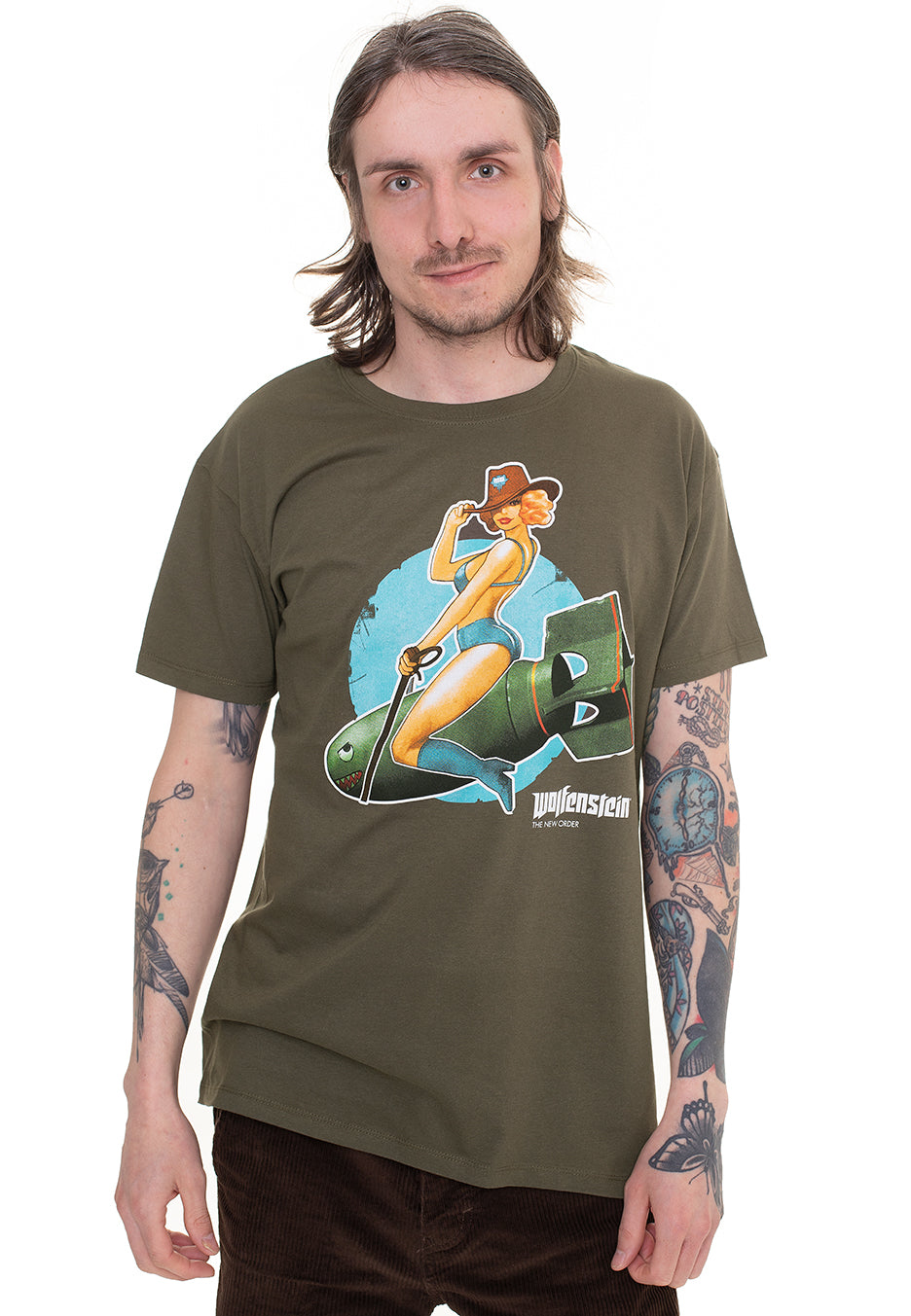 Wolfenstein - Pinup Khaki - T-Shirt | Men-Image