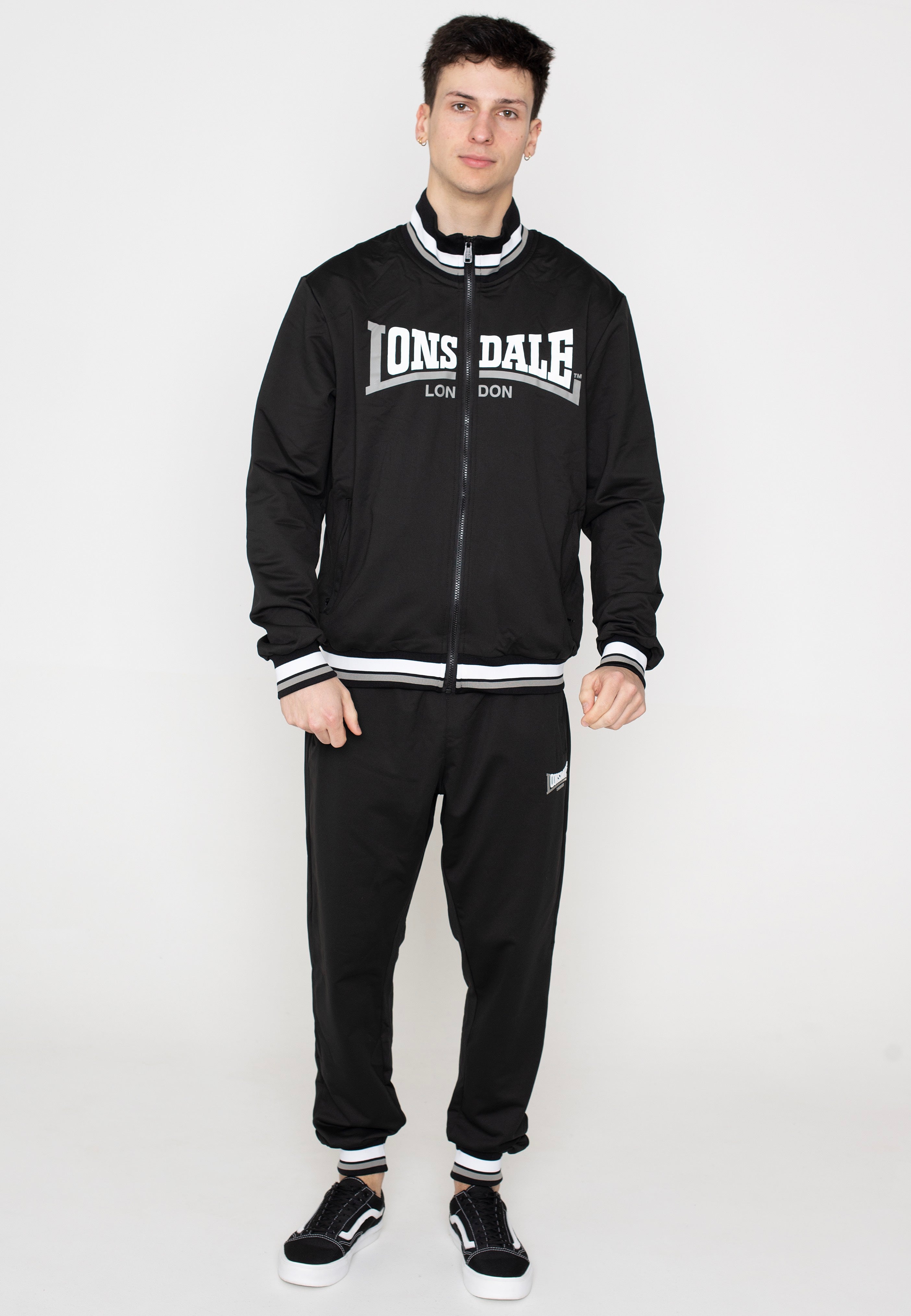 Lonsdale - Poolewe Black/White/Grey - Tracksuit | Men-Image