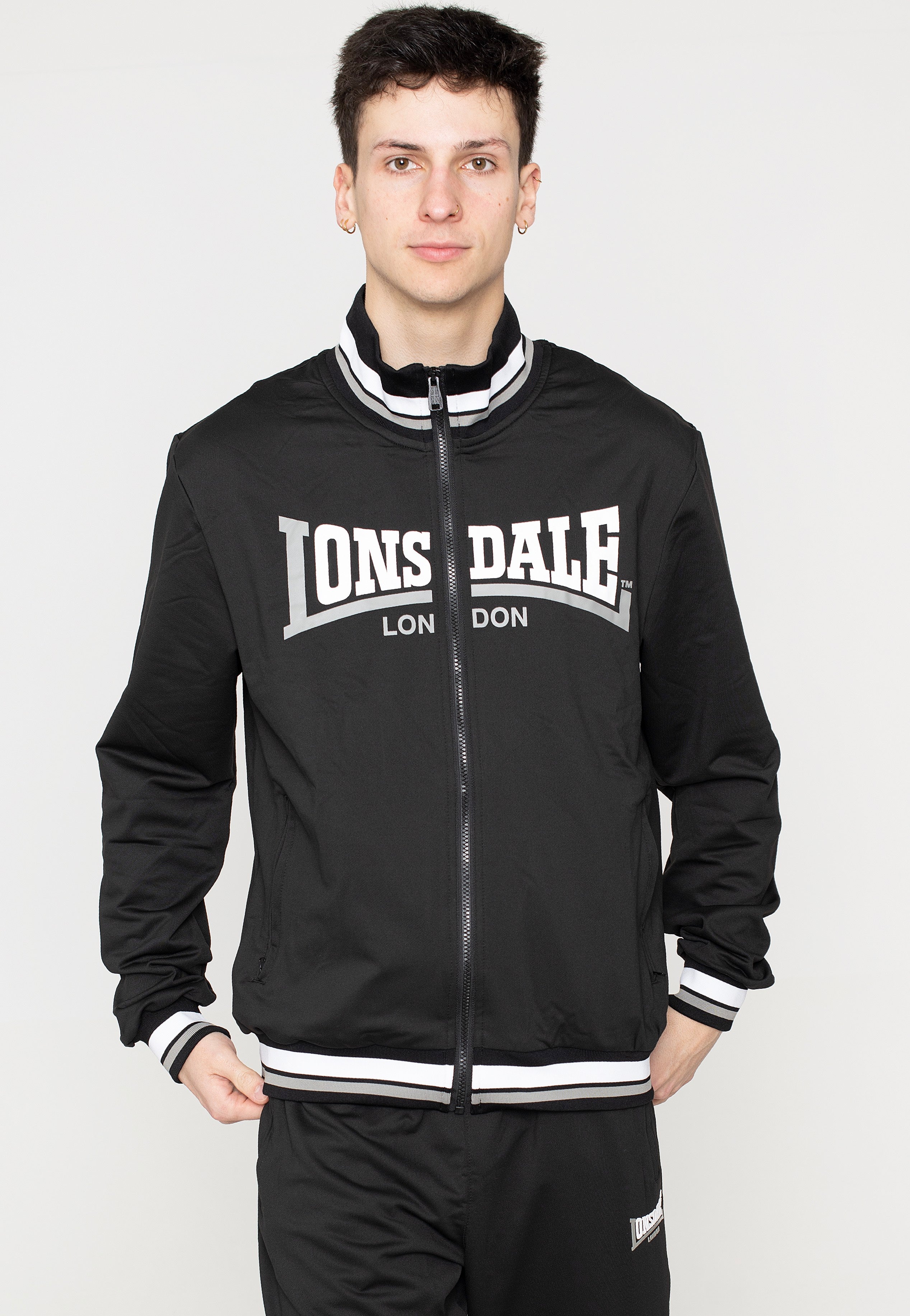 Lonsdale - Poolewe Black/White/Grey - Tracksuit | Men-Image