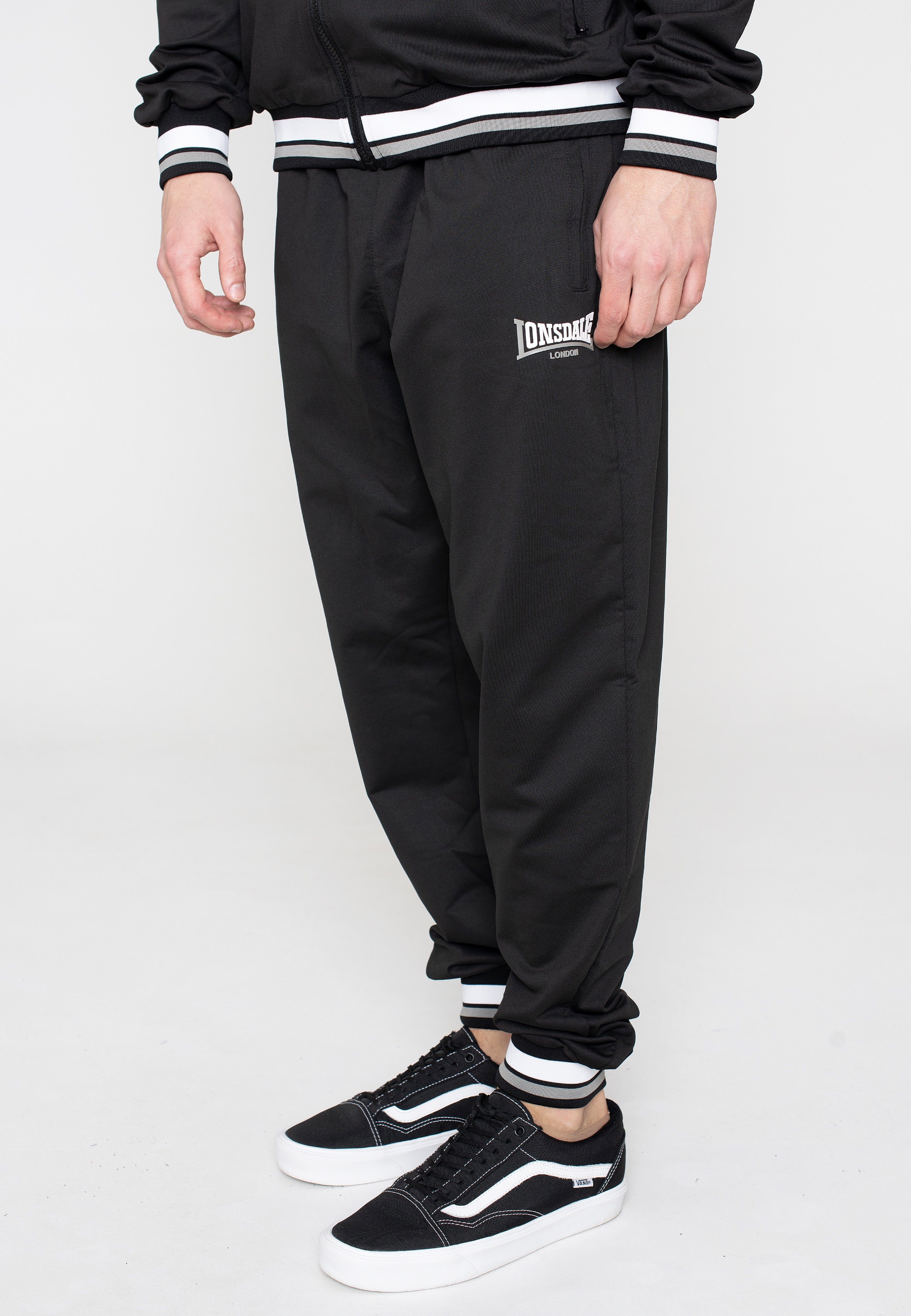 Lonsdale - Poolewe Black/White/Grey - Tracksuit | Men-Image