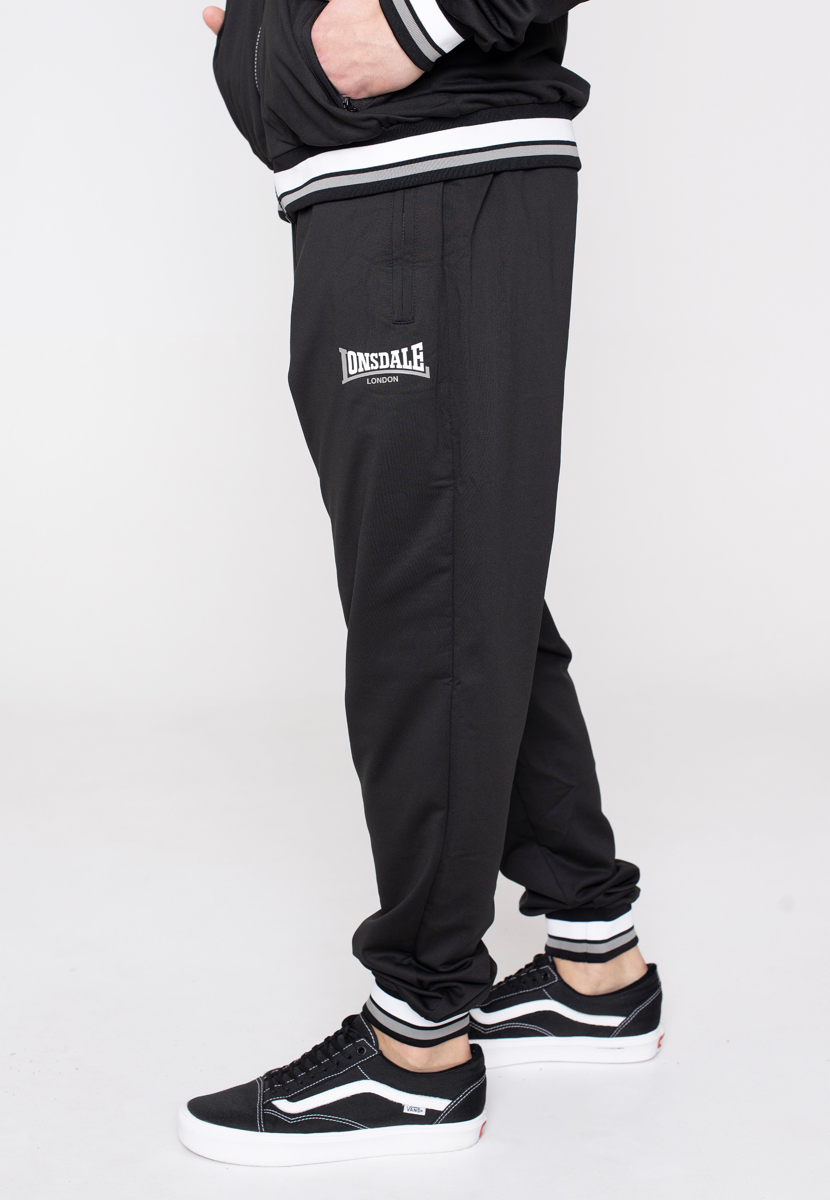 Lonsdale - Poolewe Black/White/Grey - Tracksuit | Men-Image