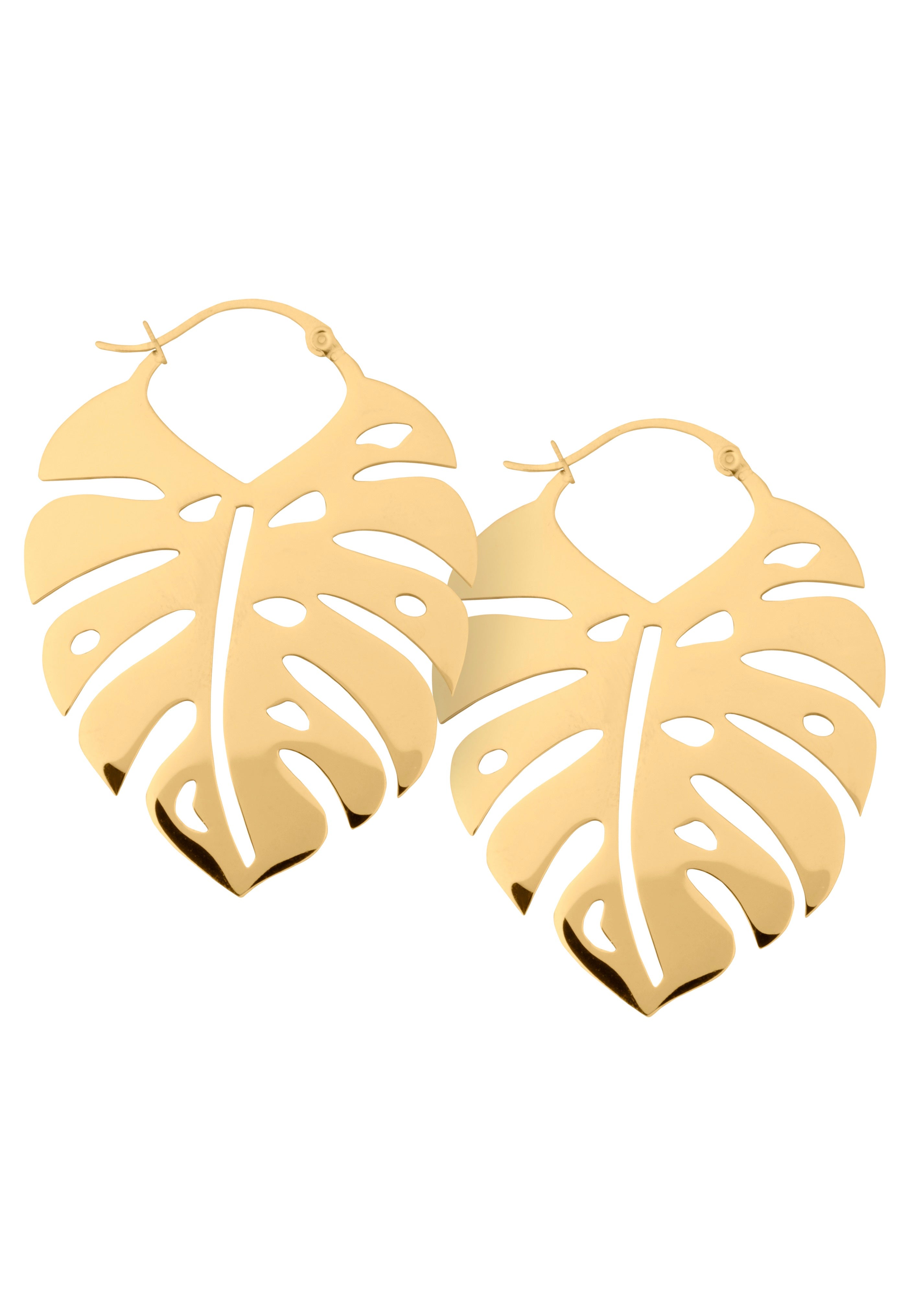 Wildcat - Monstera Leaf Gold - Earrings | Neutral-Image