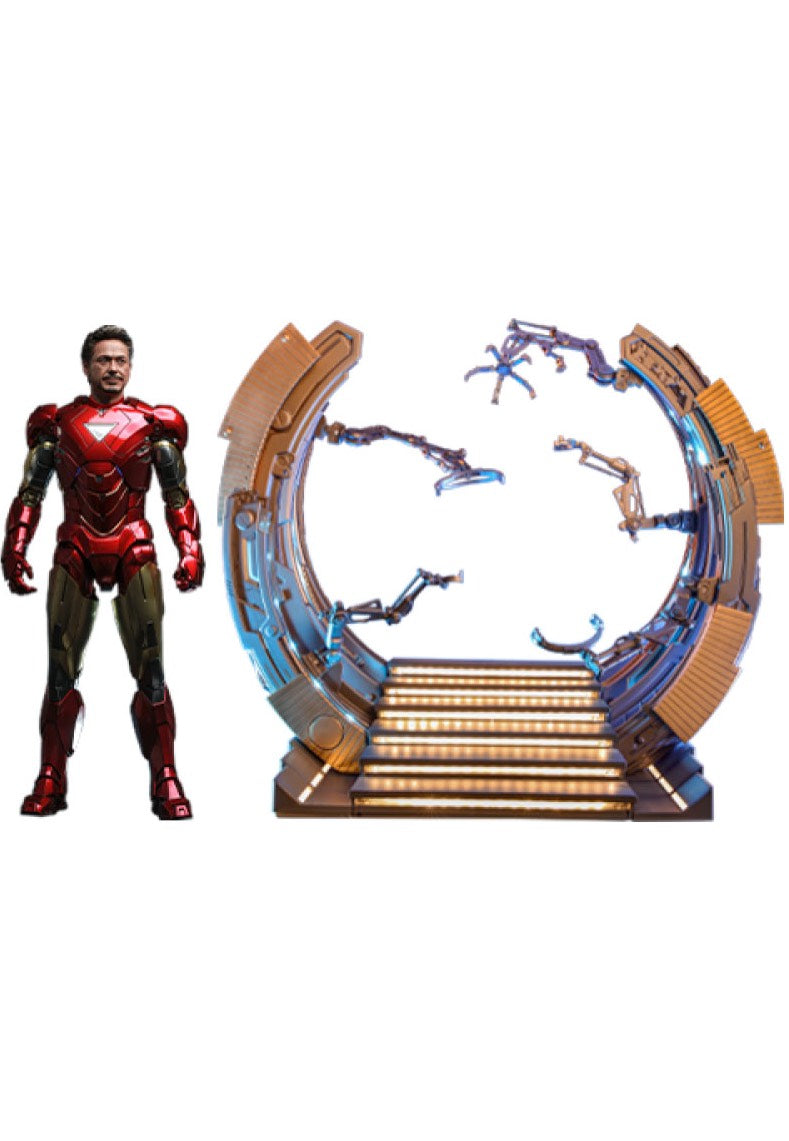 The Avengers - Iron Man Mark VI (2.0) with Suit Up Gantry Movie Masterpiece Diecast 1:6 - Action Figure | Neutral-Image