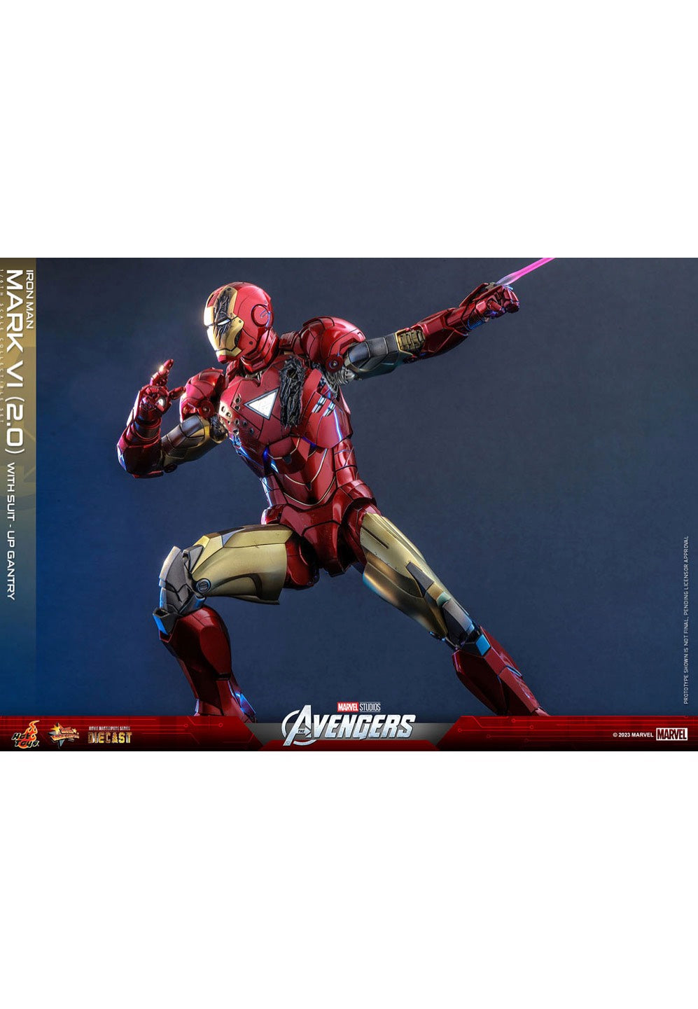 The Avengers - Iron Man Mark VI (2.0) with Suit Up Gantry Movie Masterpiece Diecast 1:6 - Action Figure | Neutral-Image