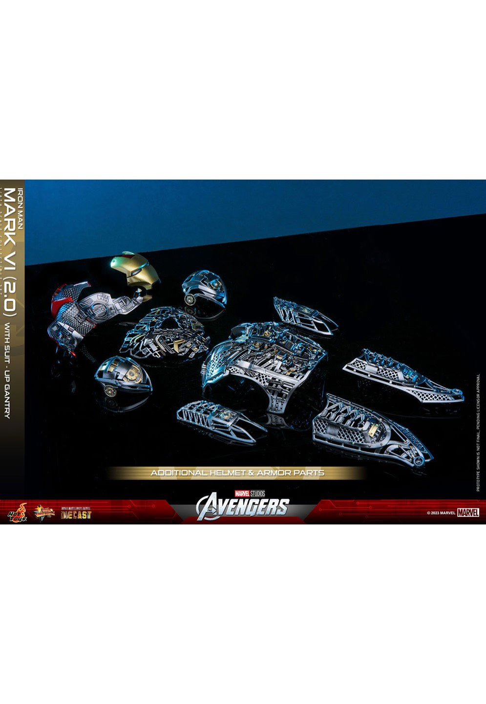 The Avengers - Iron Man Mark VI (2.0) with Suit Up Gantry Movie Masterpiece Diecast 1:6 - Action Figure | Neutral-Image