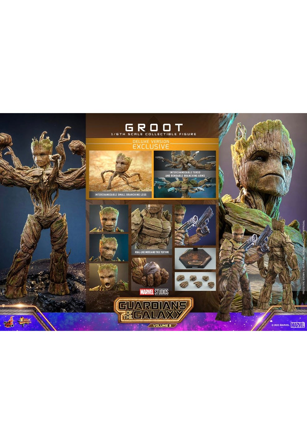 Guardians Of The Galaxy - Groot GOTG Vol. 3 (Deluxe Version) 1:6 Movie Masterpiece - Figure | Neutral-Image