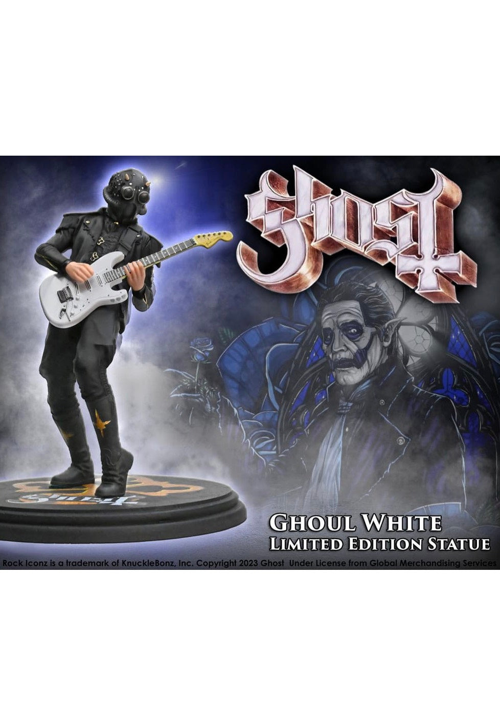 Ghost - Nameless Ghoul II (White Guitar) 1/9 Rock Iconz - Statue | Neutral-Image