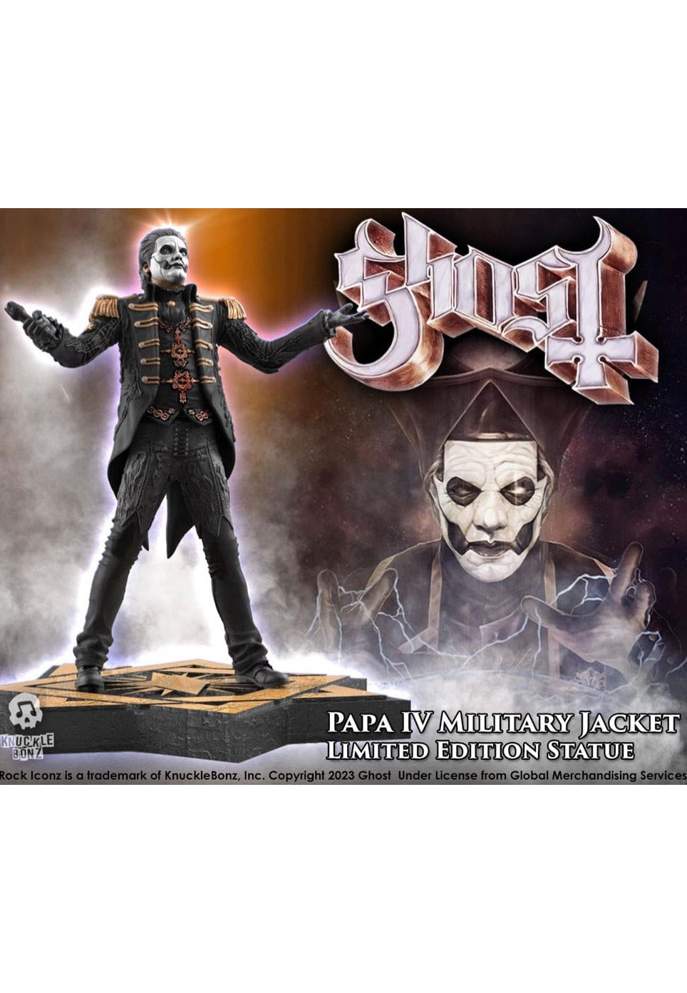 Ghost - Papa Emeritus IV (Military Jacket) 1/9 Rock Iconz - Statue | Neutral-Image