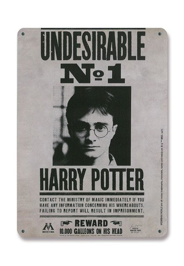 Harry Potter - Undesirable No. 1 - Metal Plate | Neutral-Image