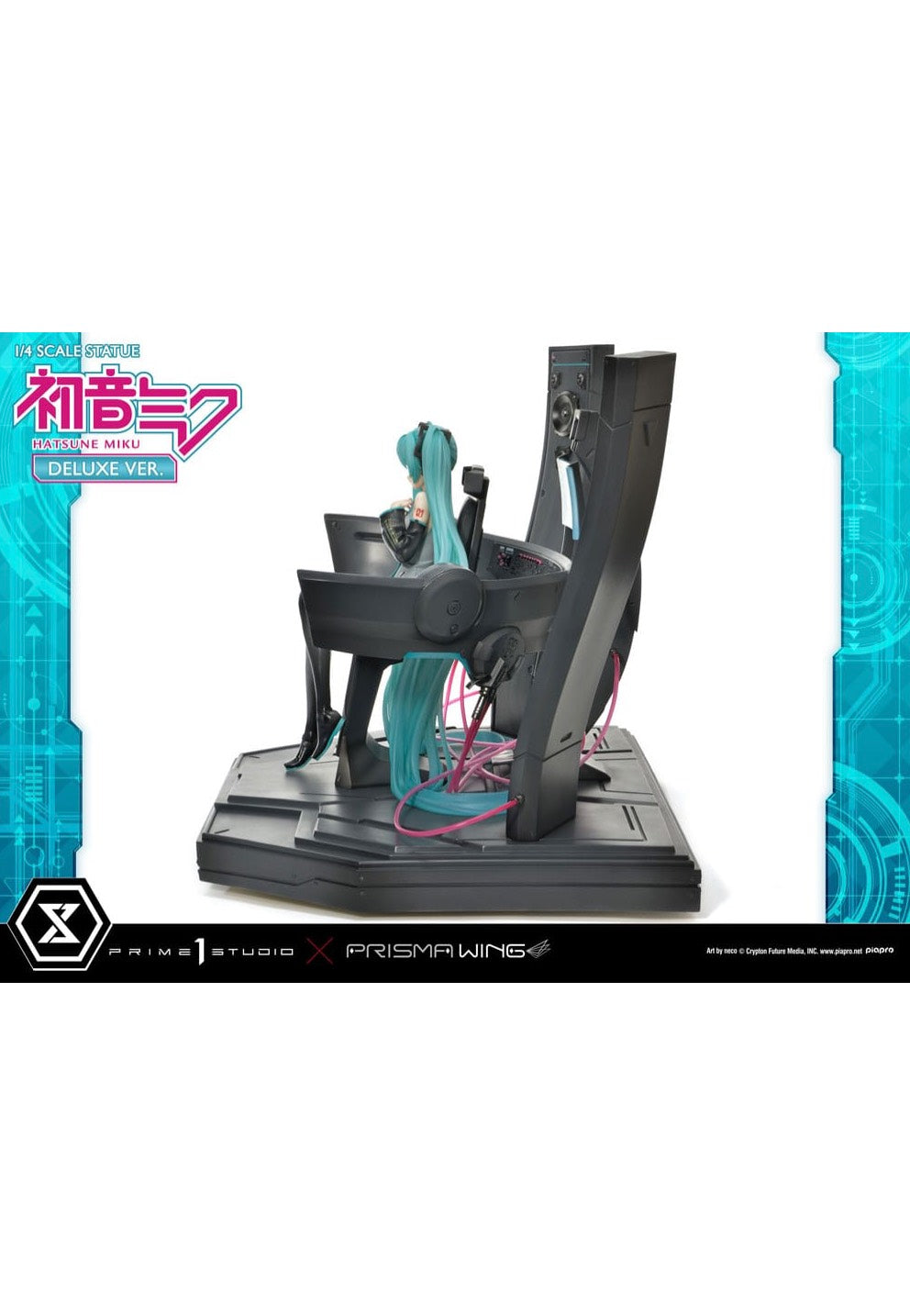 Hatsune Miku - Prisma Wing 1:4 Hatsune Miku Art by neco Deluxe Bonus - Statue | Neutral-Image