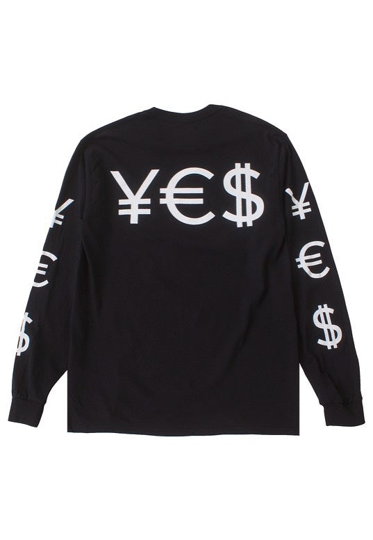 YES - ¥€$ Black - Longsleeve | Men-Image