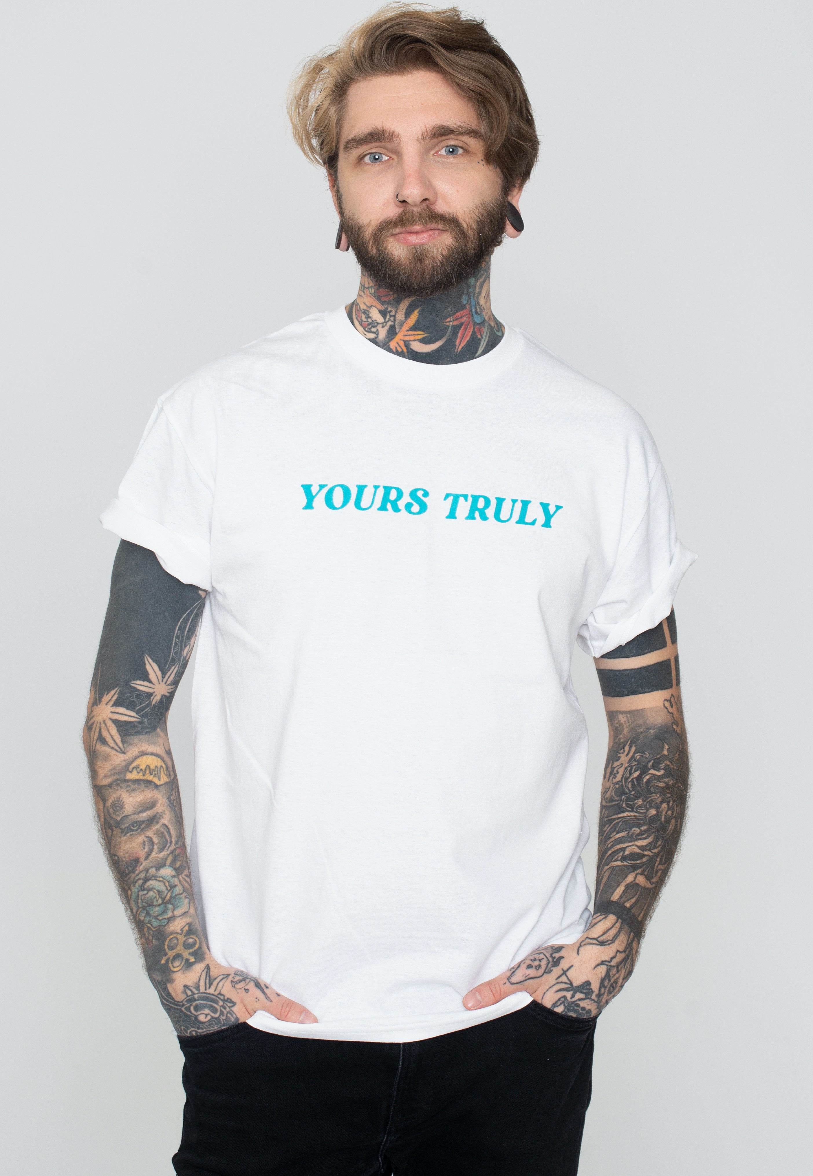 Yours Truly - YT Logo White - T-Shirt | Men-Image