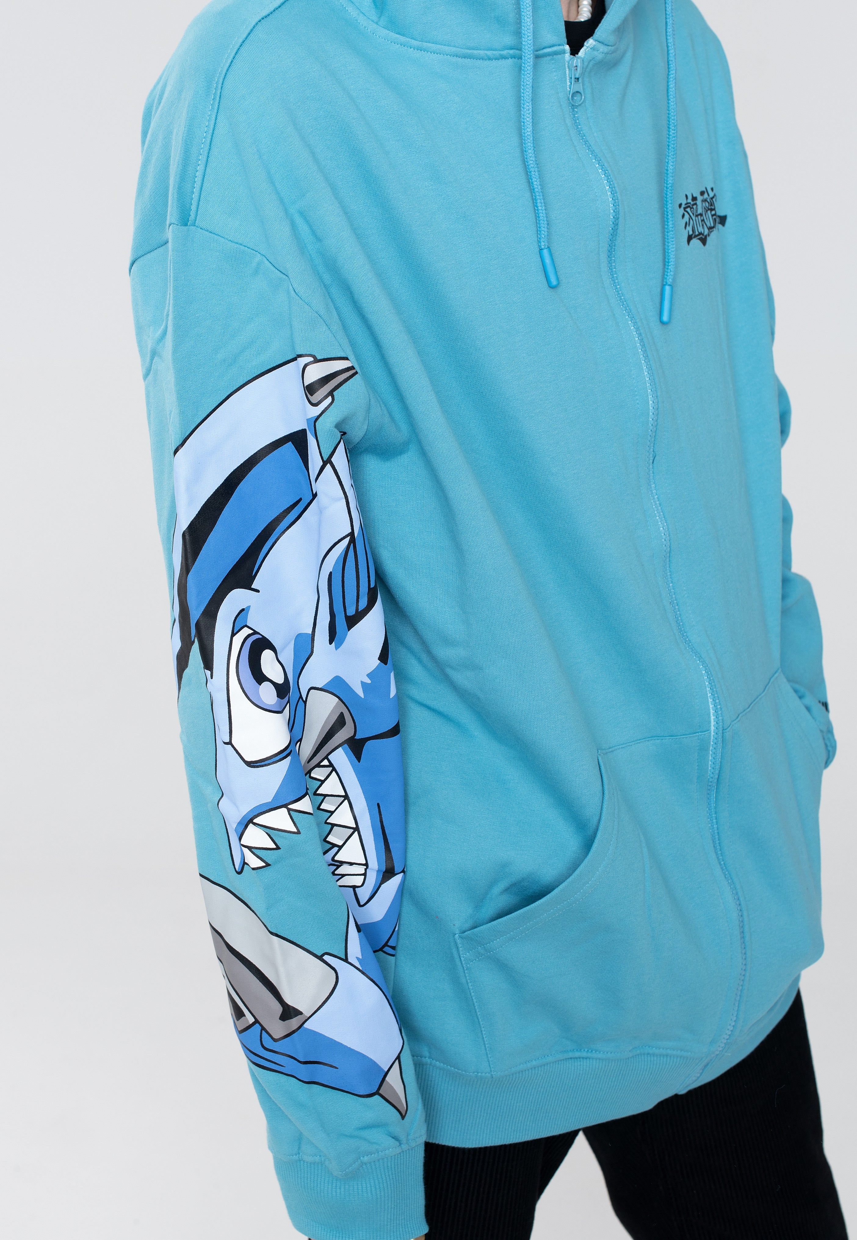 Yu Gi Oh! - Blue-Eyes Toon Dragon Light Blue - Zipper | Men-Image