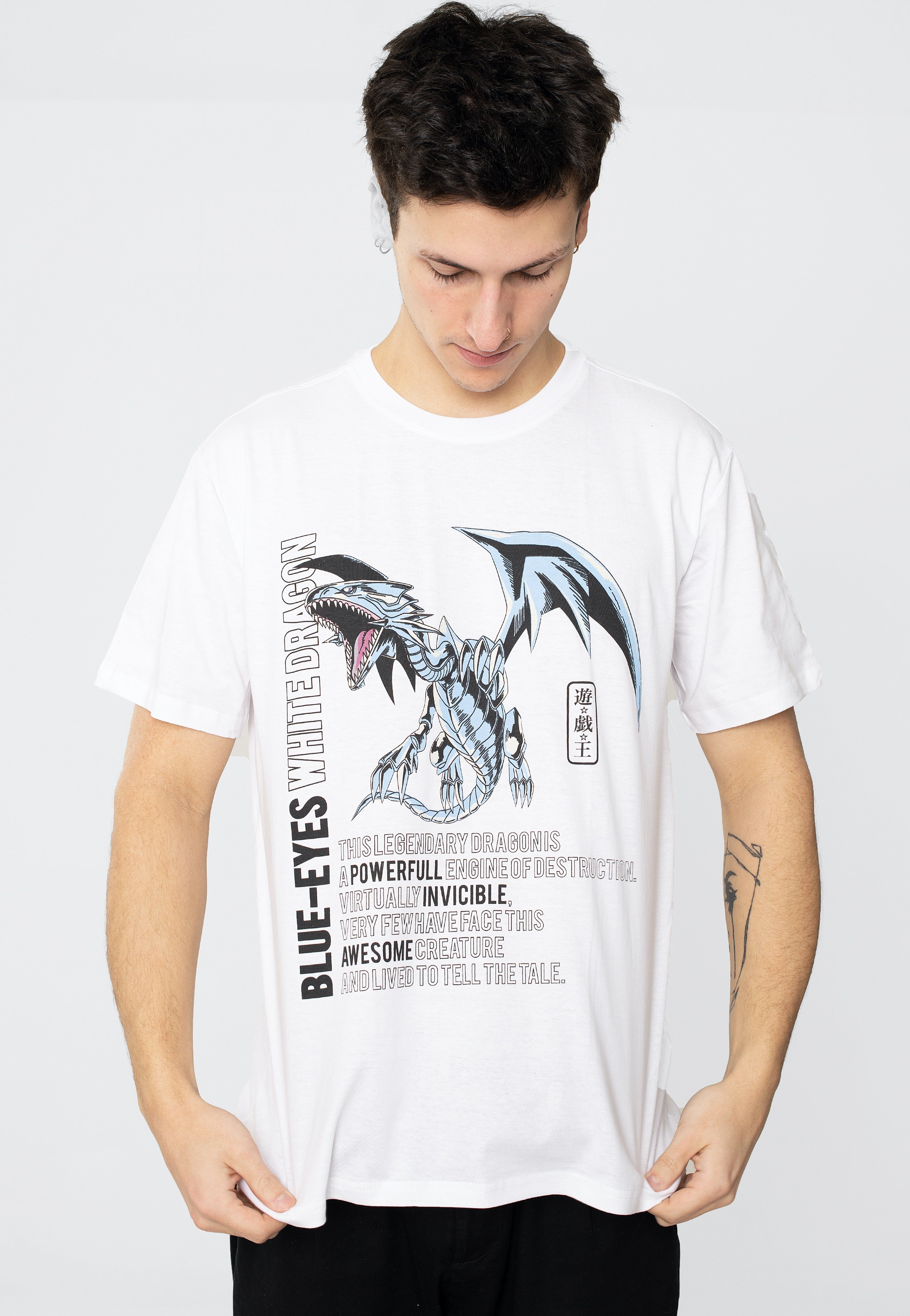 Yu Gi Oh! - Blue-Eyes White Dragon White - T-Shirt | Men-Image