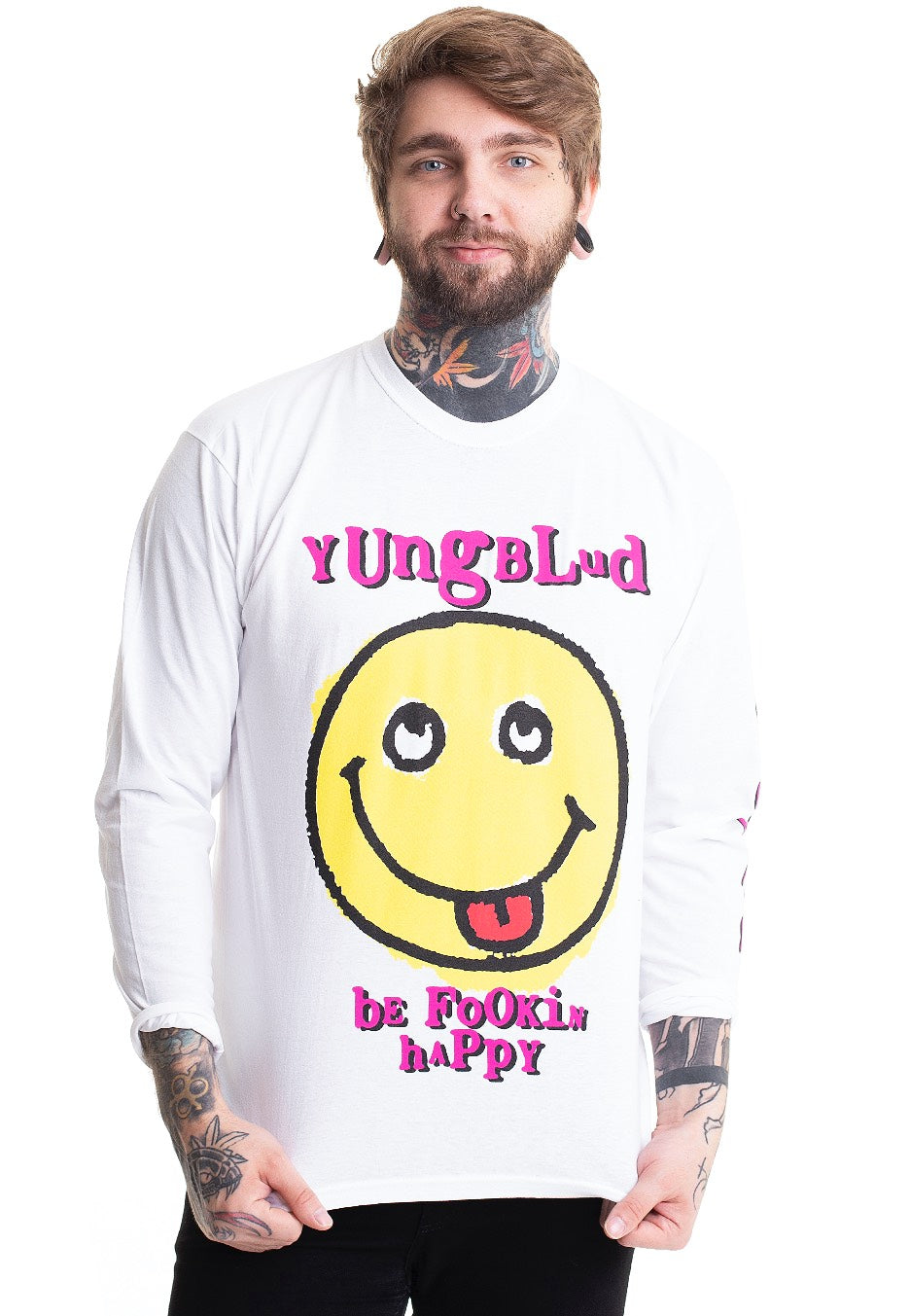 Yungblud - Raver Smile White - Longsleeve | Men-Image