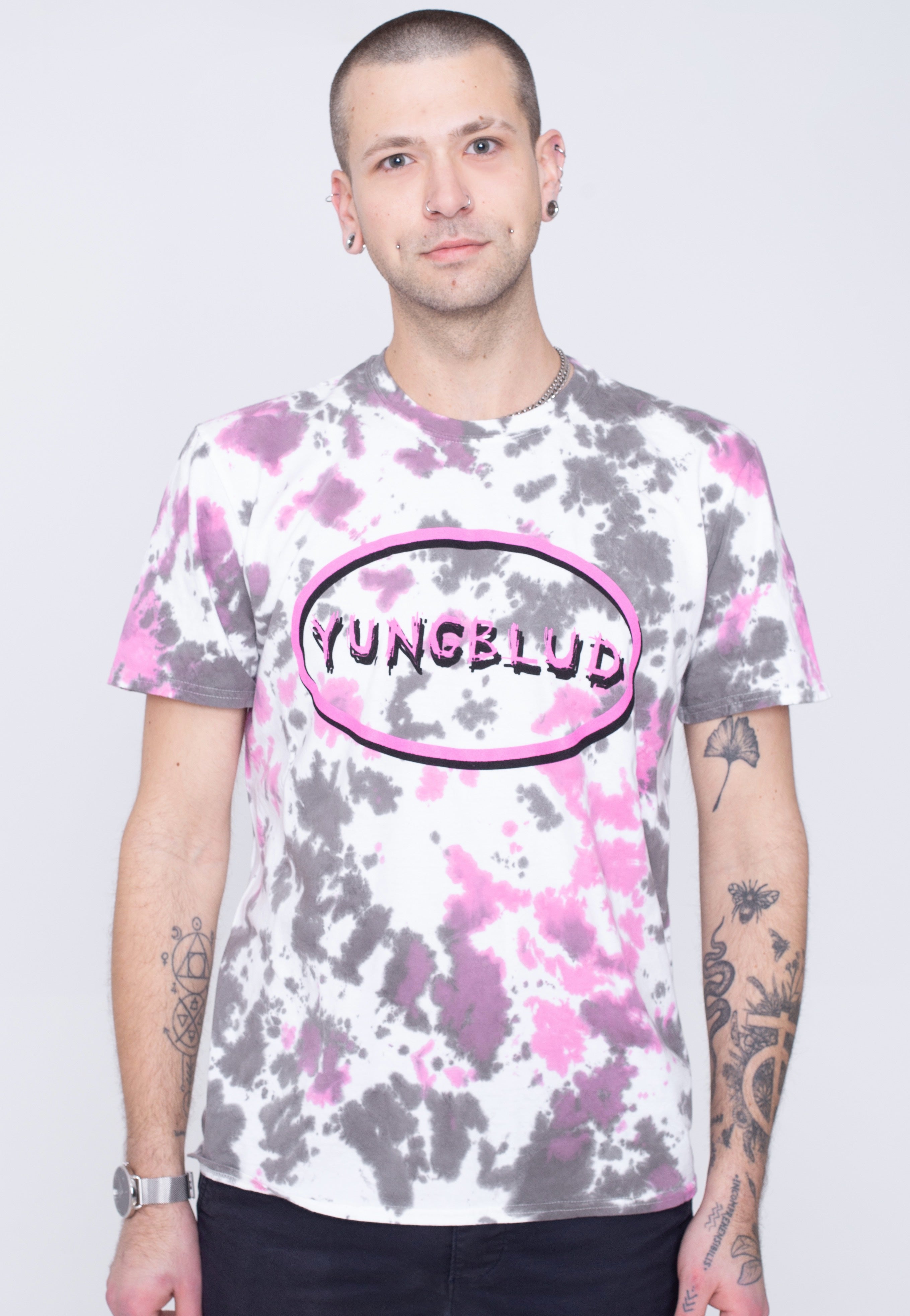 Yungblud - Scratch Logo Oval Dip-Dye - T-Shirt | Men-Image